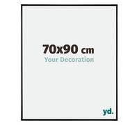 Your Decoration - Cadre photo 70x90 cm - Noir Brillant - Cadre Photo en Plastique Avec Verre acrylique - Anti-Reflet - Cadre 70x90 - Evry
