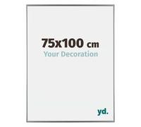 Your Decoration - Cadre photo 75x100 cm - Argent Brillant - Cadre Photo en Plastique Avec Verre acrylique - Anti-Reflet - Cadre 75x100 - Evry