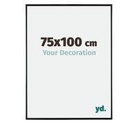 Your Decoration - Cadre photo 75x100 cm - Noir Brillant - Cadre Photo en Plastique Avec Verre acrylique - Anti-Reflet - Cadre 75x100 - Evry