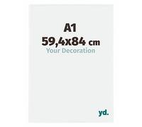 Your Decoration - Cadre photo A1 59.4x84 cm - Blanc Brillant - Cadre Photo en Plastique Avec Verre acrylique - Anti-Reflet - Cadre A1 59.4x84 - Evry