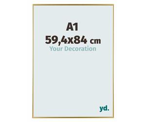 Your Decoration - Cadre photo A1 59.4x84 cm - Or- Cadre Photo en Plastique Avec Verre acrylique - Anti-Reflet - Cadre A1 59.4x84 - Evry