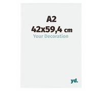 Your Decoration - Cadre photo A2 42x59.4 cm - Blanc Brillant - Cadre Photo en Plastique Avec Verre acrylique - Anti-Reflet - Cadre A2 42x59.4 - Evry