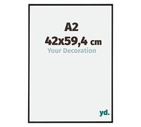Your Decoration - Cadre photo A2 42x59.4 cm - Noir Mat - Cadre Photo en Plastique Avec Verre acrylique - Anti-Reflet - Cadre A2 42x59.4 - Evry
