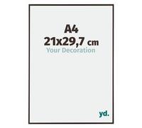 Your Decoration - Cadre photo A4 21x29.7 cm - Anthracite - Cadre Photo en Plastique Avec Verre acrylique - Anti-Reflet - Cadre A4 21x29.7 - Evry