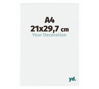 Your Decoration - Cadre photo A4 21x29.7 cm - Blanc Brillant - Cadre Photo en Plastique Avec Verre acrylique - Anti-Reflet - Cadre A4 21x29.7 - Evry