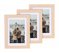 Your Design 3 cadres photo 20 x 15 cm en acrylate - aspect chêne clair