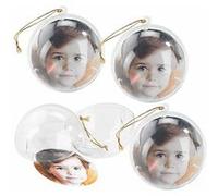 Your Design 4 Boules de Noël Photo Personnalisables