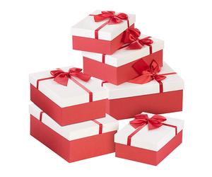 Your Design 6 paquets-cadeaux avec boucle rouge
