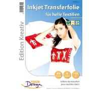 Your Design Papier Transfert Jet dencre Textiles clairs - 8 Feuilles