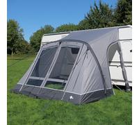 your GEAR Auvent gonflable Vicenza 350E AIR - Auvent gonflable 350 x 250 cm avec protection solaire UPF 50+ et colonne d'eau de 5000 mm, auvent partiel gris pour caravane et camping-car avec pompe à
