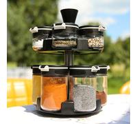 your GEAR Lot de 12 pots à épices en verre de 200 et 6 de 85 ml chacun, avec bac autonettoyant