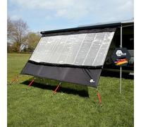 your GEAR Phoenix Sun & Rain Paroi avant pour store 2,4 x 2 m avec housse et maille innovante argenté/noir