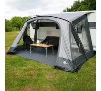 your GEAR Positano 330 ou 400 Auvent de caravane avec 4 fenêtres et grande porte UV 50+ Tente de caravane avec armature en aluminium (400 cm)