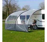 your GEAR Riviera Auvent pour caravane et camping-car en 4 tailles avec 2 m, 2,5 m, 3 m, 3,5 m de large et 260 cm de profondeur. Toit pare-soleil avec UV 50+, fenêtres panoramiques, colonne d'eau 3000