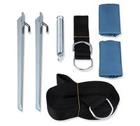 your GEAR Storm Kit - Sangle tempête pour auvent - Accessoires de camping-car - Protection contre les tempêtes pour caravane, auvent, auvents - Avec 2 piquets, 2 protections d'angle, ressort de