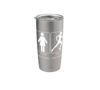Your Girlfriend vs. My Girlfriend Funny Running Design Gobelet isotherme en acier inoxydable double paroi