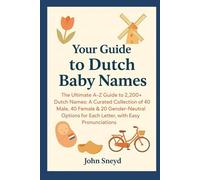 Your Guide to Dutch Baby Names: The Ultimate A-Z Guide to 2,200+ Dutch Names: A Curated Collection of 40 Male, 40 Female & 20 Gender-Neutral Options for Each Letter, with Easy Pronunciations.