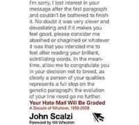 Your Hate Mail Will Be Graded John Scalzi (Auteur)