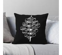 Your Heart Is Free Courage To Follow It Taie d'oreiller carrée en polyester lin velours créatif décoratif housse de voiture