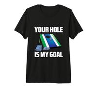 Your Hole is My Goal Funny Cool Cornhole Game Graphic Design T-Shirt Haut de Gamme
