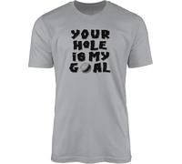 Your Hole is My Goal T-Shirt - Funny Joke Golf Quote Novelty Gift Idea Tee Top Novelty Twin Needle Collar 100% Combed Ringspun Cotton Manches Courtes(Small)