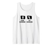 Your Husband My Husband Guitare Basse Humoristique Wife Débardeur