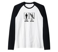 Your Husband My Husband Guitare Basse Humoristique Wife Manche Raglan