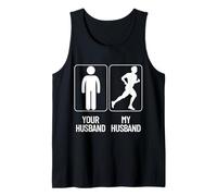 Your Husband vs. My Hubby - Funny Marathon Running Design Débardeur