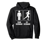 Your Husband vs. My Hubby - Funny Marathon Running Design Sweat à Capuche