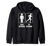 Your Husband vs. My Hubby - Funny Marathon Running Design Sweat à Capuche
