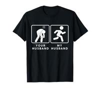 Your Husband vs. My Hubby - Funny Marathon Running Design T-Shirt