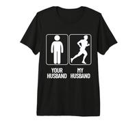 Your Husband vs. My Hubby - Funny Marathon Running Design T-Shirt Haut de Gamme