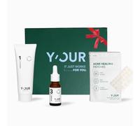 Y'OUR Kit essentiel de 3 étapes pour l'acné : nettoyant purifiant sérum anti-acné et patchs cicatrisants élimine les boutons et minimise les pores routine basique pour tous les types de peau