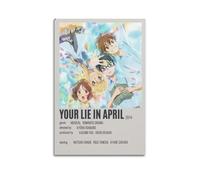 Your Lie In April Poster mural sur toile Motif anime minimaliste 50 x 75 cm