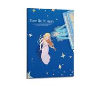Your Lie In April Poster mural sur toile Motif dessin animé 30 x 45 cm