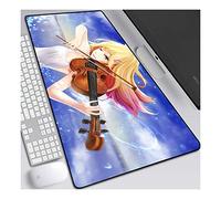 Your Lie in April Tapis de Souris XL 900x400mm Hydrorésistant Anime Mouse Pad Grand Tapis de Souris Gamer avec Base en Caoutchouc Anti-Glissant Surface Texturée pour Ordinateur et PC, D