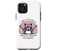 Your Little Ray of Sarcasm Funny Raccoon Rainbow Humour Coque pour iPhone 11 Pro