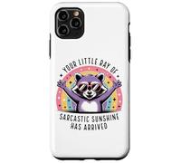Your Little Ray of Sarcasm Funny Raccoon Rainbow Humour Coque pour iPhone 11 Pro Max