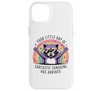 Your Little Ray of Sarcasm Funny Raccoon Rainbow Humour Coque pour iPhone 14 Plus
