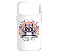 Your Little Ray of Sarcasm Funny Raccoon Rainbow Humour Coque pour iPhone 17 Pro Max