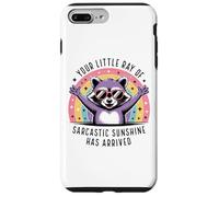 Your Little Ray of Sarcasm Funny Raccoon Rainbow Humour Coque pour iPhone 7 Plus/8 Plus