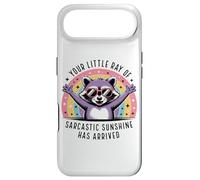 Your Little Ray of Sarcasm Funny Raccoon Rainbow Humour Coque pour iPhone Air