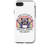 Your Little Ray of Sarcasm Funny Raccoon Rainbow Humour Coque pour iPhone SE (2020) / 7/8