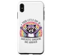 Your Little Ray of Sarcasm Funny Raccoon Rainbow Humour Coque pour iPhone XS Max