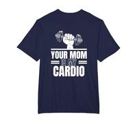 Your Mom is My Cardio (à l'arrière) T-Shirt, Homme Grandes Tailles, Bleu Marine, 5X Tall