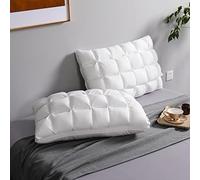 YOUR MOON Lot de 2 oreillers de taille standard, oreiller standard à soutien doux pour lit, oreiller alternatif en duvet moelleux, oreiller en gel d'hôtel de luxe pour dormir sur le côté (blanc)