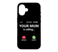 Your Mum is Calling Mom Joke for Kids Boys Girl Dad Call Mom Coque pour iPhone 16