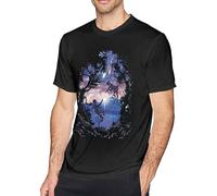 Your Name Kimi No Na WA Cotton Fabric Men's Short Sleeve T-Shirt T-Shirt Black 3XL