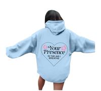 Your Presence Is The Air I Breathe Sweat à capuche léger pour femme 2025 Été Graphique Vêtements à capuche tendance Western Beach Hauts décontractés Pull gothique Y2K College Mignon Workou Doux, bleu