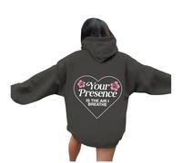 Your Presence Is The Air I Breathe Sweat à capuche léger pour femme 2025 Été Graphique Vêtements à capuche tendance Western Beach Hauts décontractés Pull gothique Y2K College Mignon Workou Doux, gris